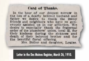 1910 Card of Thanks